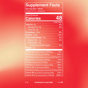 Supplement Facts 1: Immunity Fuel Berries